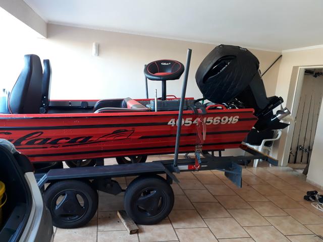 Lancha alumínio 18 pés com motor Mercury 100 HP CT 4 tempos - Foto 9