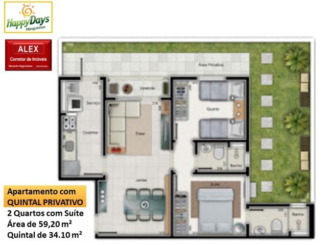 ALX - 01 - Happy Days - Apartamento 2 Quartos/Suíte - Morada de Laranjeiras - Foto 8
