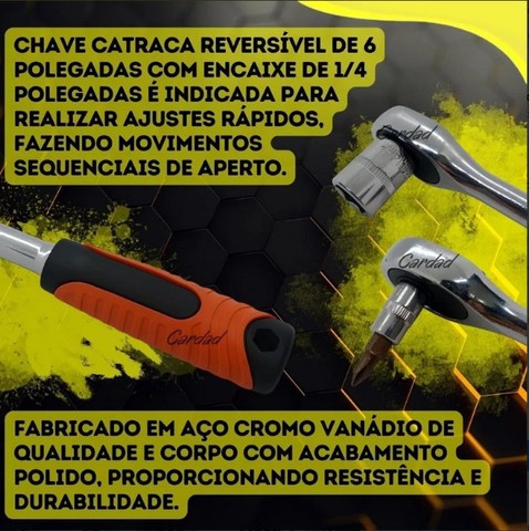 Jogo De Chaves Soquetes Knup 28 Peças com Catraca Reversível e Extensor - Foto 8