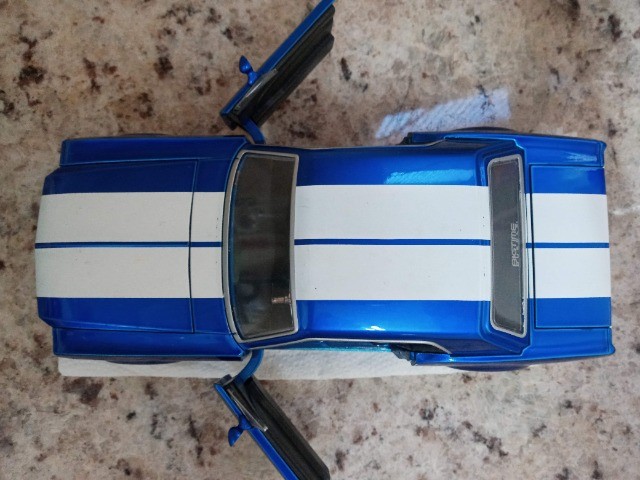 Jada 1965 Ford Mustang Gt 1:24 Azul Com Listras - Foto 3