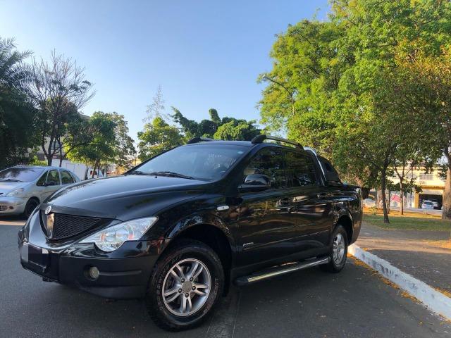 Ssangyong action sport automatico preto nova 2009 troco e financio sem entrada - Foto 10