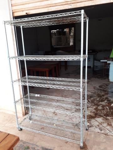 Estante de aco inox