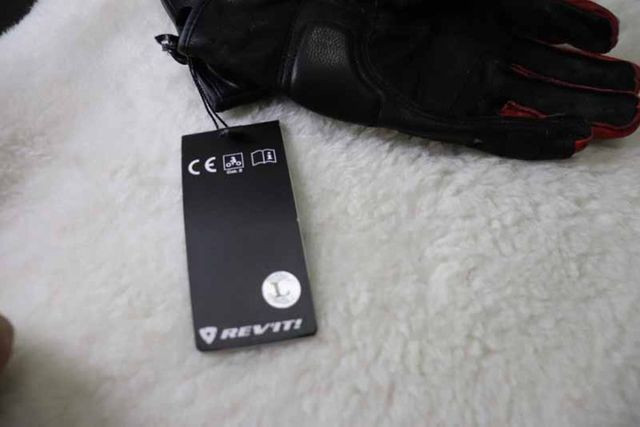 Luvas Rev'it - NOVA - tamanho M/G - L - Vermelho - Preto - Branco Em Couro - Foto 3