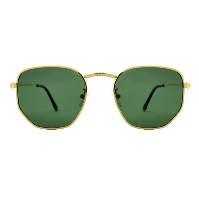 Oculos Hexagonal Verde/Dourado R$80|00