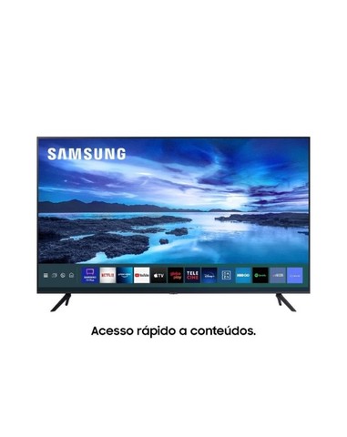Smart TV 50" UHD Samsung 4k 50AU7700 Processador Crystal 4k Tela Sem Limites Visual Livre 