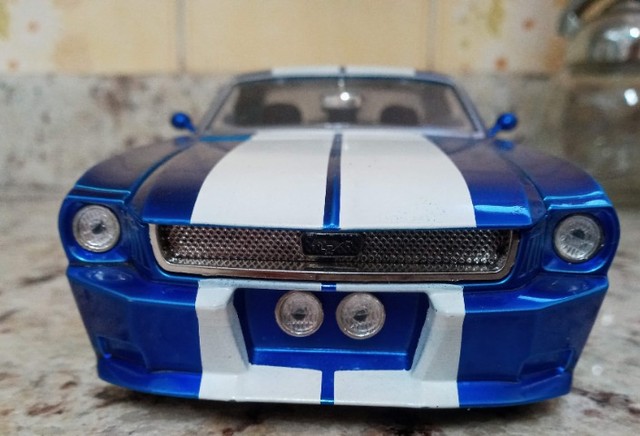 Jada 1965 Ford Mustang Gt 1:24 Azul Com Listras