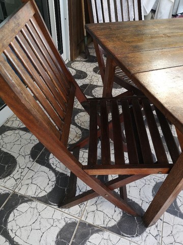 Mesa madeira com 4 cadeiras - Móveis - Ponta Negra, Natal 1146214633 | OLX