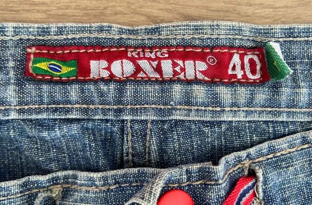 Mini Saia Jeans, tamanho 40, com bolso lateral, marca Boxer - Foto 3