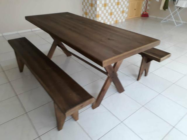 Mesa com bancos para churrasco - Foto 3