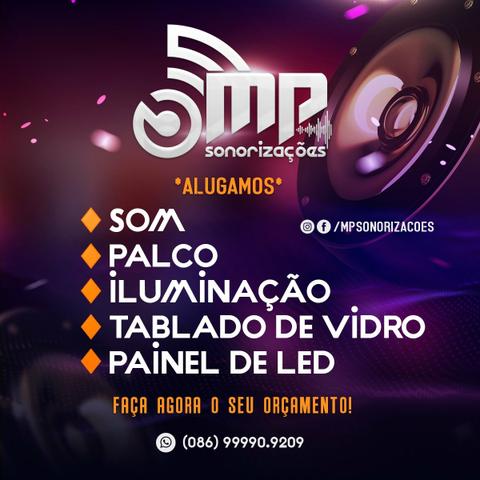 Som ,palco ,iluminação, tablado de vidro , dj e banda