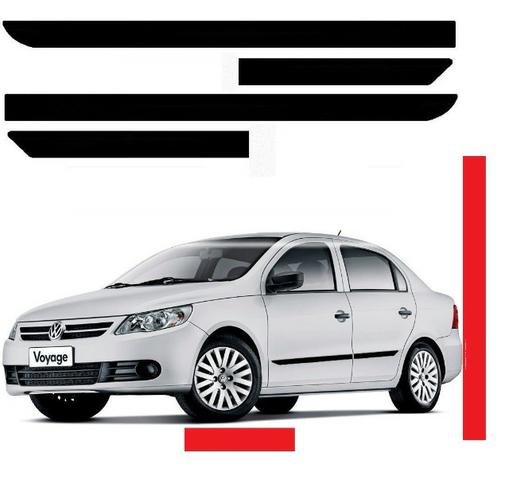 Friso Lateral Gol Voyage G 5 4 Portas Preto Modelo Original iefzu flzvy