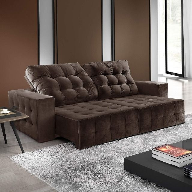 Sofa retratil e reclinavel( acento em molas especiais)