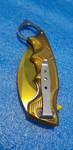 Canivete Karambit Fox Dourado - Foto 4