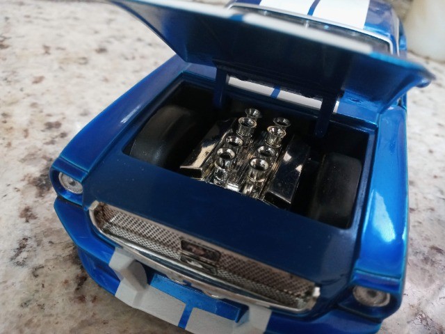Jada 1965 Ford Mustang Gt 1:24 Azul Com Listras - Foto 5