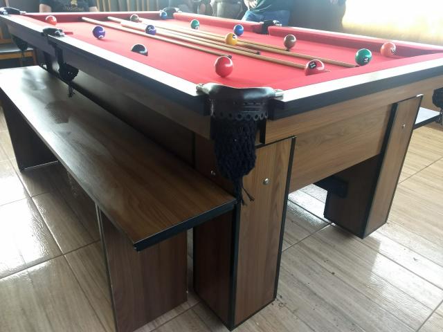 Mesa de Sinuca 4 Pés Tecido Vermelho Modelo PPR0432 - Foto 3