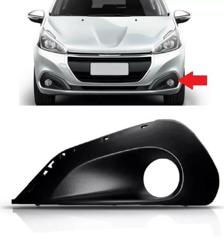 Grade Moldura Milha Com Furo Peugeot 208 2017 2018 Esquerdo