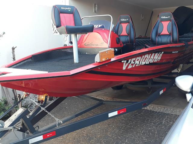 Lancha alumínio 18 pés com motor Mercury 100 HP CT 4 tempos - Foto 4