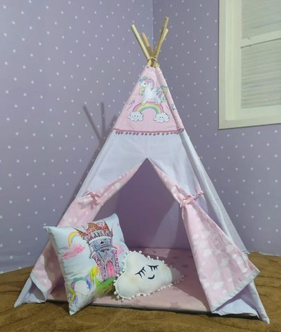 Cabana Infantil Barraca Tenda Com Colchonete Carrinho Novo - Foto 4