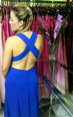 Vestido de festa azul royal