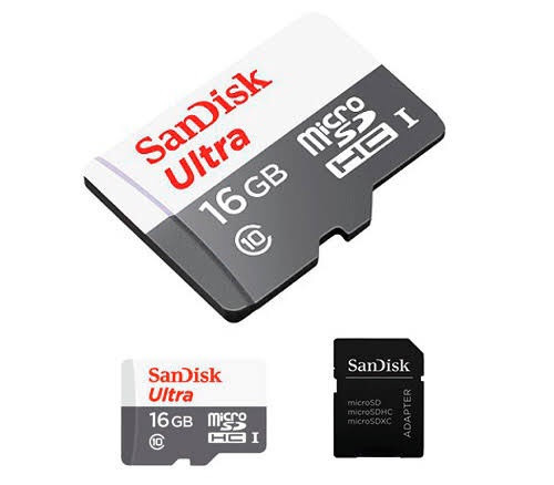 Cartão de Memória Micro SD 16GB com Adaptador microSDHC SanDisk