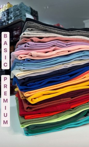 Camisas Básicas de Algodão 