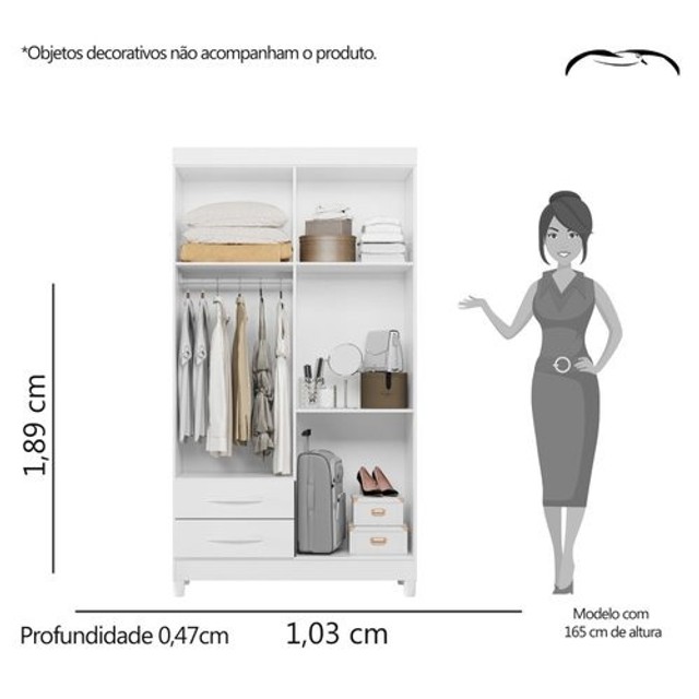 Guarda Roupas Âmbar 4 portas 2G Quadriflex - Fazemos entrega - Promoção - Foto 2