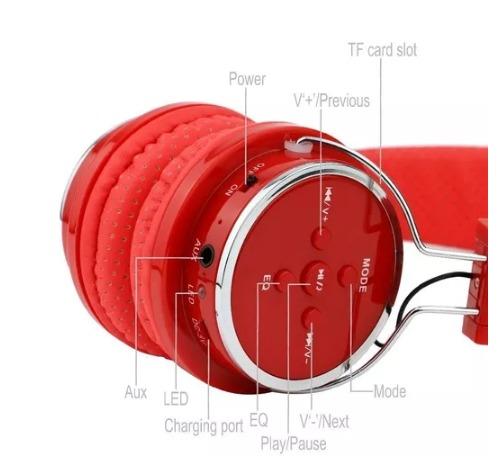 Fone Bluetooth Headphone Stereo Radio Fm Micro Sd Usb B05 MP3 - Foto 2