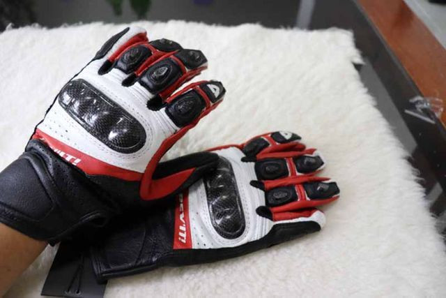 Luvas Rev'it - NOVA - tamanho M/G - L - Vermelho - Preto - Branco Em Couro