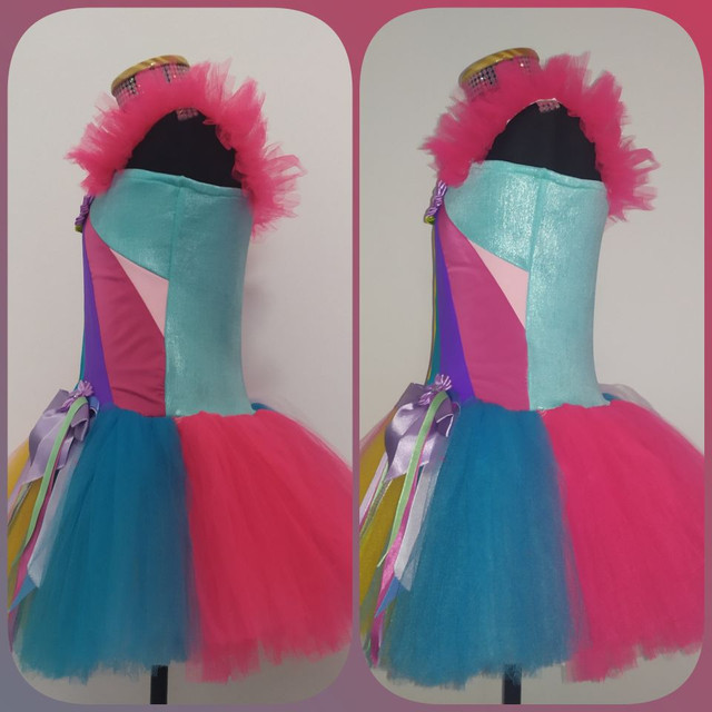 vestido de tule infantil colorido