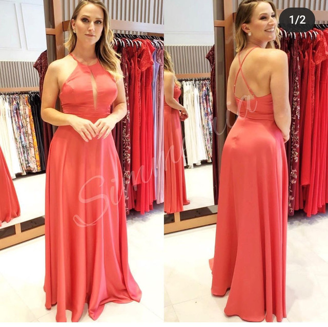 vestido de madrinha vermelho vivo