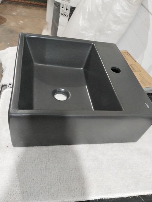 Cuba de apoio 41x41 preto fosco celite  - Foto 4