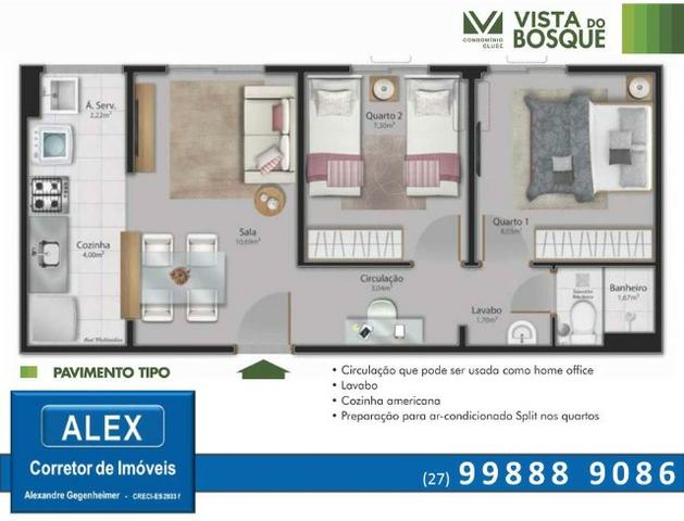ALX - 11 - Apartamento 2 Quartos Vista do Bosque / ITBI + Registro GRÁTIS - Foto 14