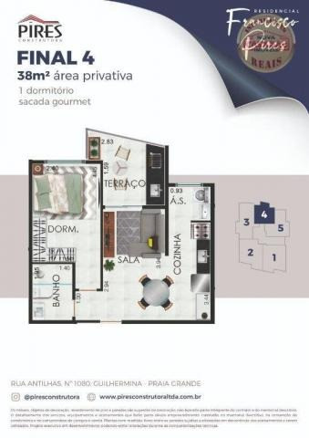 R$ 165.000 Apartamento à venda, 38 m² por R$ 165.000,00 -Guilhermina - Praia Grande - Foto 12
