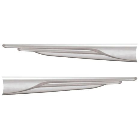 Aplique Friso Traseiro Cromado Universal Class 1 Shekparts - Fácil instalação - Foto 2