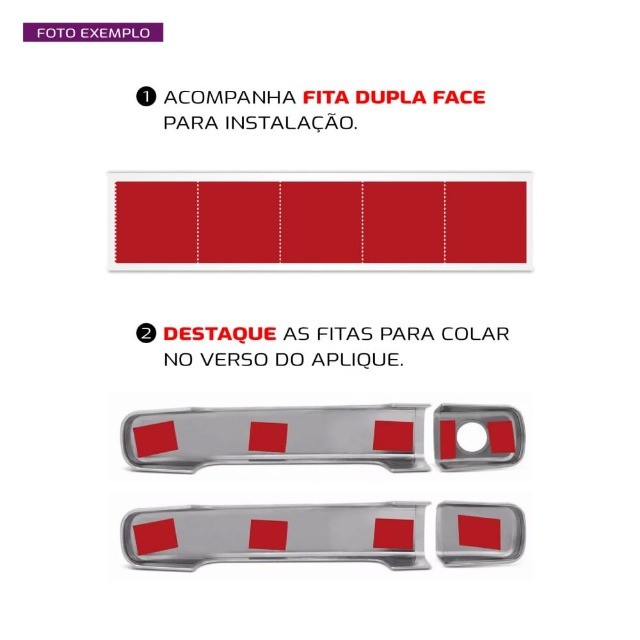 Aplique Capa Maçaneta Cromado Agile Captiva Vectra S10 - Fácil instalação - Foto 4