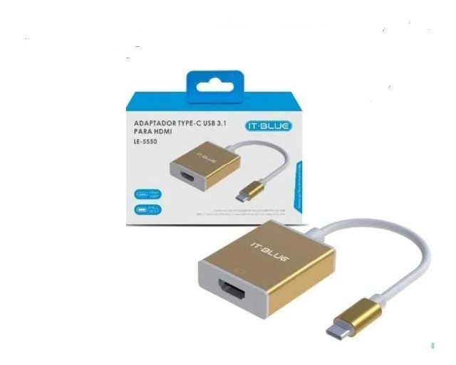 (NOVO)  Adaptador tipo C para HDMI / USB 3.0 / tipo C fêmea LE-5573 - Foto 2