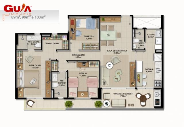 Apartamentos novos com 03 quartos a venda no cambeba - Foto 8