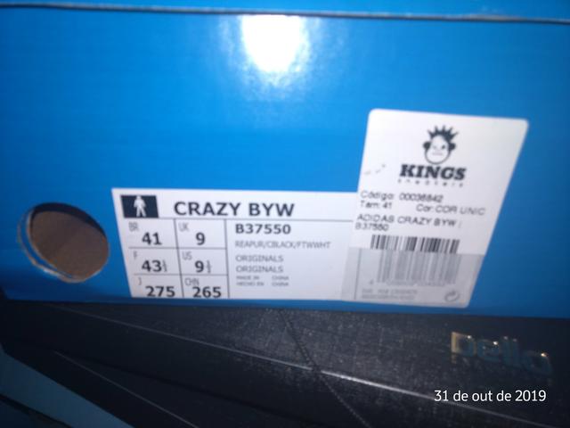 Adidas crazy byw 41 br 9,5 usa - leia a descrição antes - Foto 5