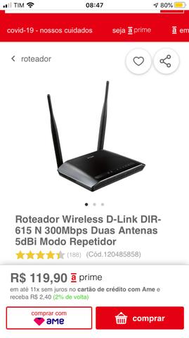 Roteador d-link 615