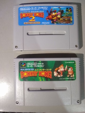 Donkey Kong 1e 2 para super Nintendo snes Nintendo famicon