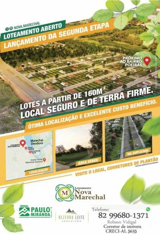 Lotes a partir de 160m2 (8x20) - em Marechal Deodoro-AL