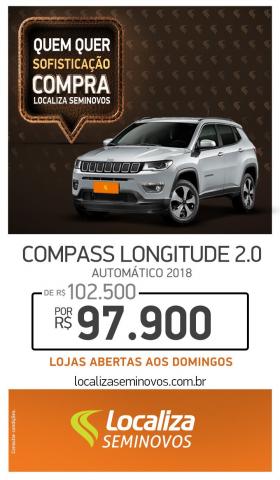 JEEP COMPASS 2018/2018 2.0 16V FLEX LONGITUDE AUTOMÁTICO - Foto 3