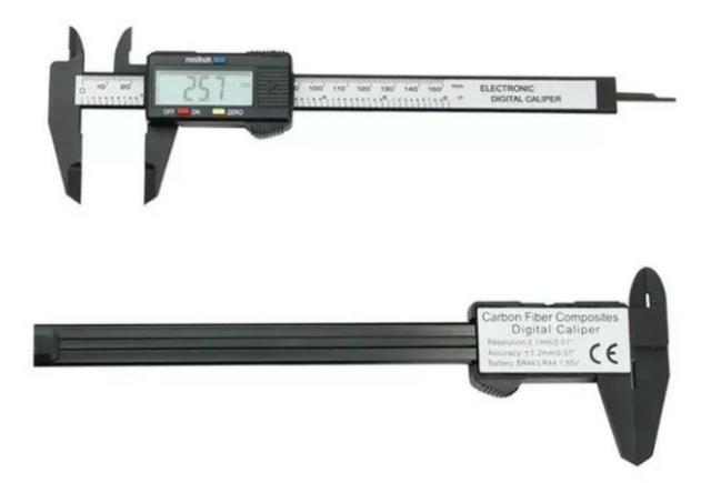 COD-FR23 Paquímetro Digital 150mm Dê Fibra De Carbono Torno Arduino Automação Robotica - Foto 5