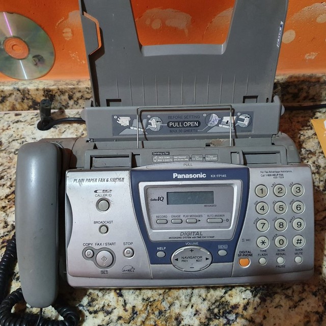 Fac-símile Panasonic KX-FP145 Papel Comum Fax Copiadora Identificador<br><br>