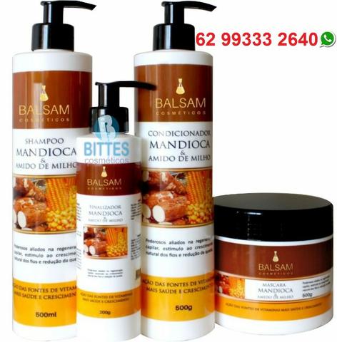Mandioca e Amido de Milho Capilar Kit Balsam Cosméticos