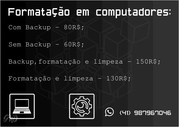 Formatação em Computadores e Notebooks