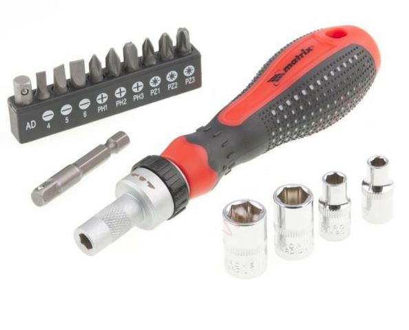 Jogo De Bits E Soquetes, Crv 1/4 Pol. Anatomico, 16 Pcs Mtx