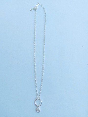 Colar Choker coração Prata 925