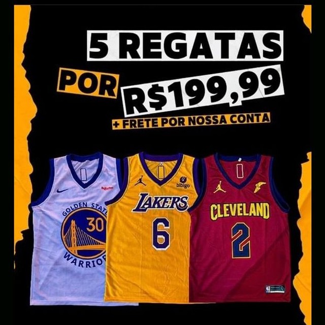 5 Camisetas de Basquete por R$199