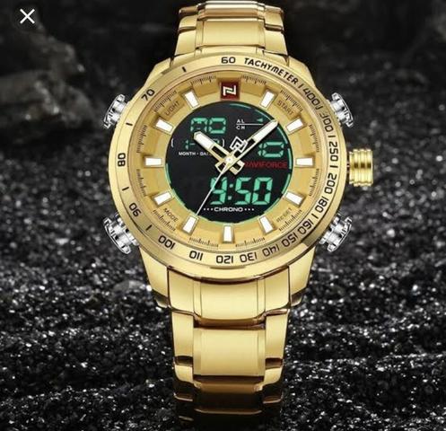 Promoção só HOJE relógio Naviforce original lacrado analógico e Digital